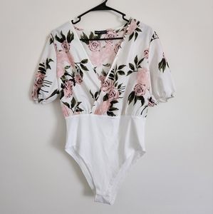 Large Shein Floral Bodysuit